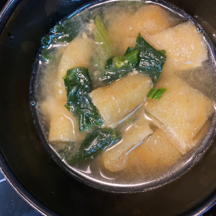 冷凍ほうれん草と油揚げの味噌汁 レシピ 作り方 By くま大好きゆうくんママ 楽天レシピ 冷凍ほうれん草と油揚げの味噌汁 レシピ 作り方 By くま大好きゆうくんママ 楽天レシピ